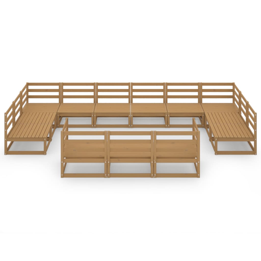 vidaXL 13-piece Lounge Set Solid Pine Wood