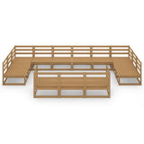vidaXL 13-piece Lounge Set Solid Pine Wood