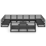 vidaXL 14-piece Lounge Set Solid Pine Wood