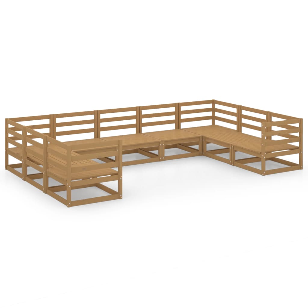 vidaXL 9-piece Lounge Set Solid Pine Wood