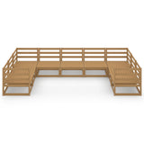 vidaXL 9-piece Lounge Set Solid Pine Wood