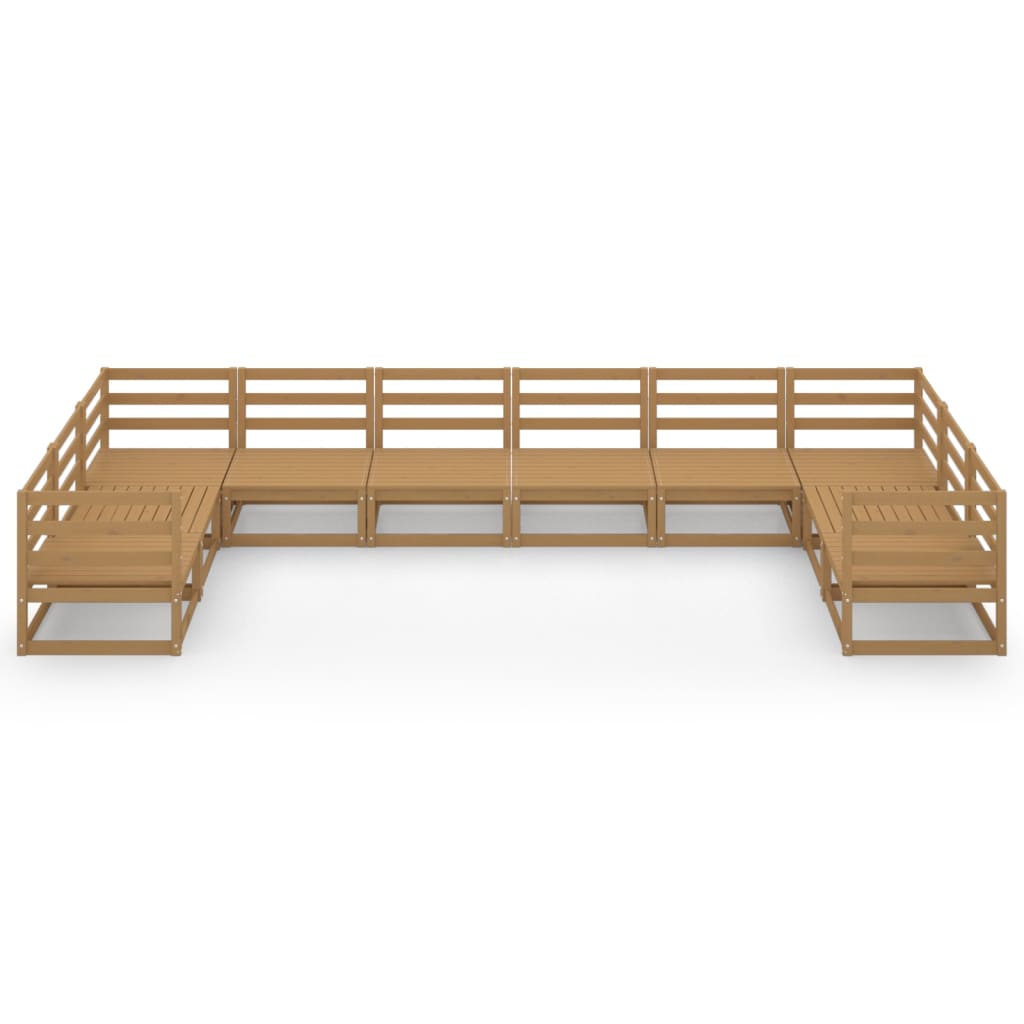 vidaXL 10-delige Loungeset massief grenenhout