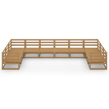 vidaXL 10-delige Loungeset massief grenenhout