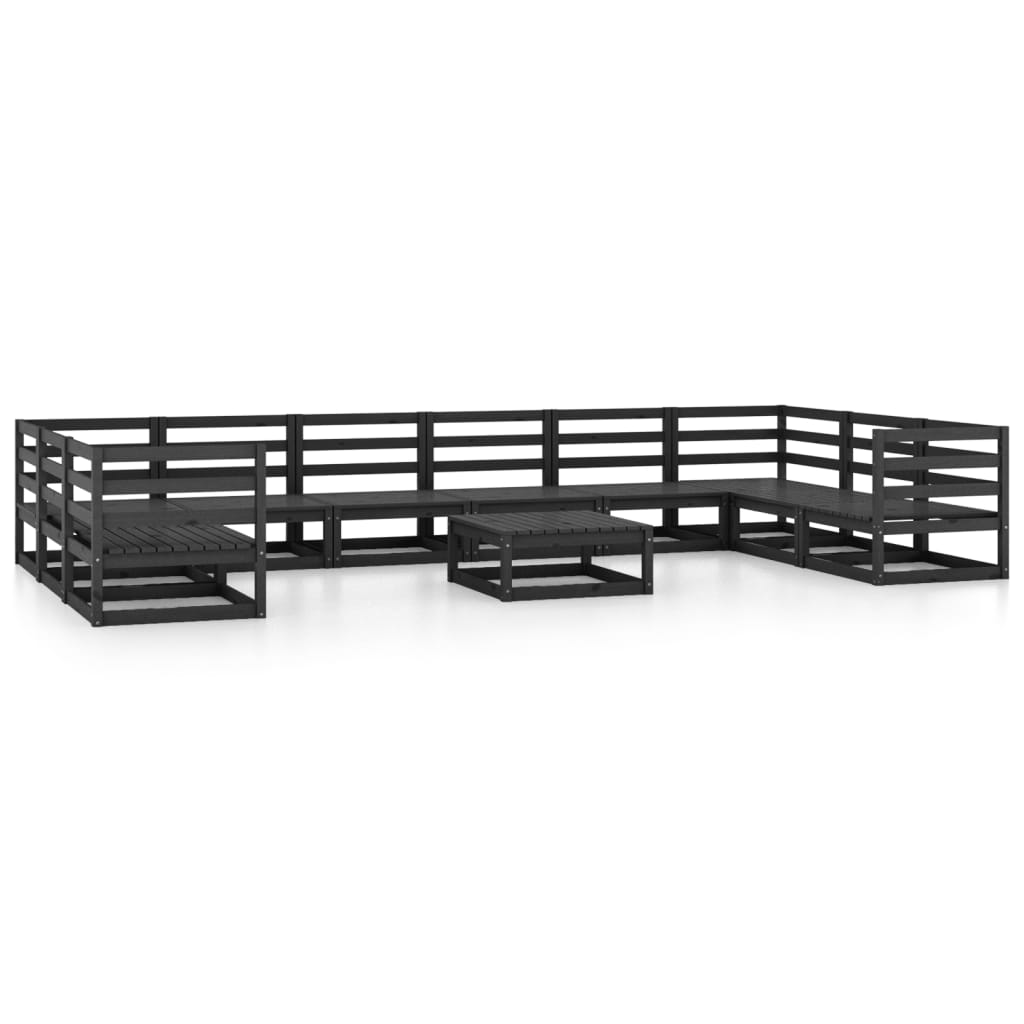 vidaXL 11-Piece Solid Pinewood Lounge Set
