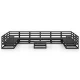 vidaXL 11-Piece Solid Pinewood Lounge Set