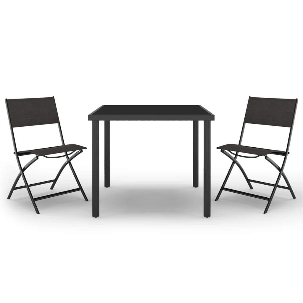 vidaXL 3-piece Garden Lounge Set Steel