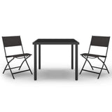 vidaXL 3-piece Garden Lounge Set Steel