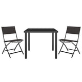 vidaXL 3-piece Garden Lounge Set Steel