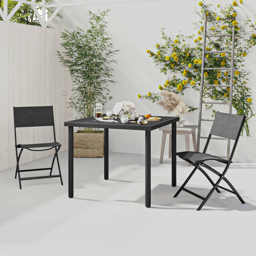 vidaXL 3-piece Garden Lounge Set Steel