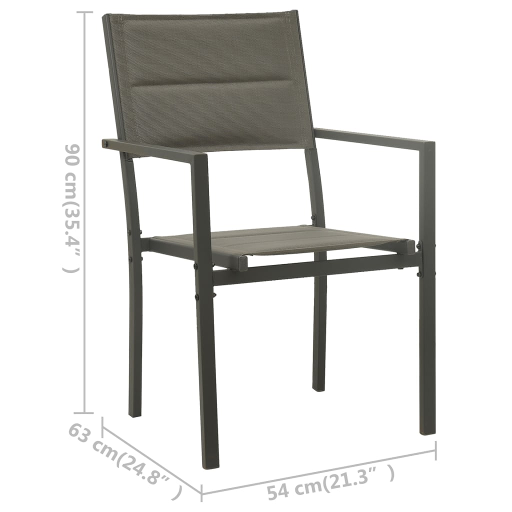 vidaXL 3-Piece Garden Dining Set Steel