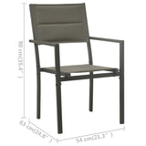 vidaXL 3-Piece Garden Dining Set Steel