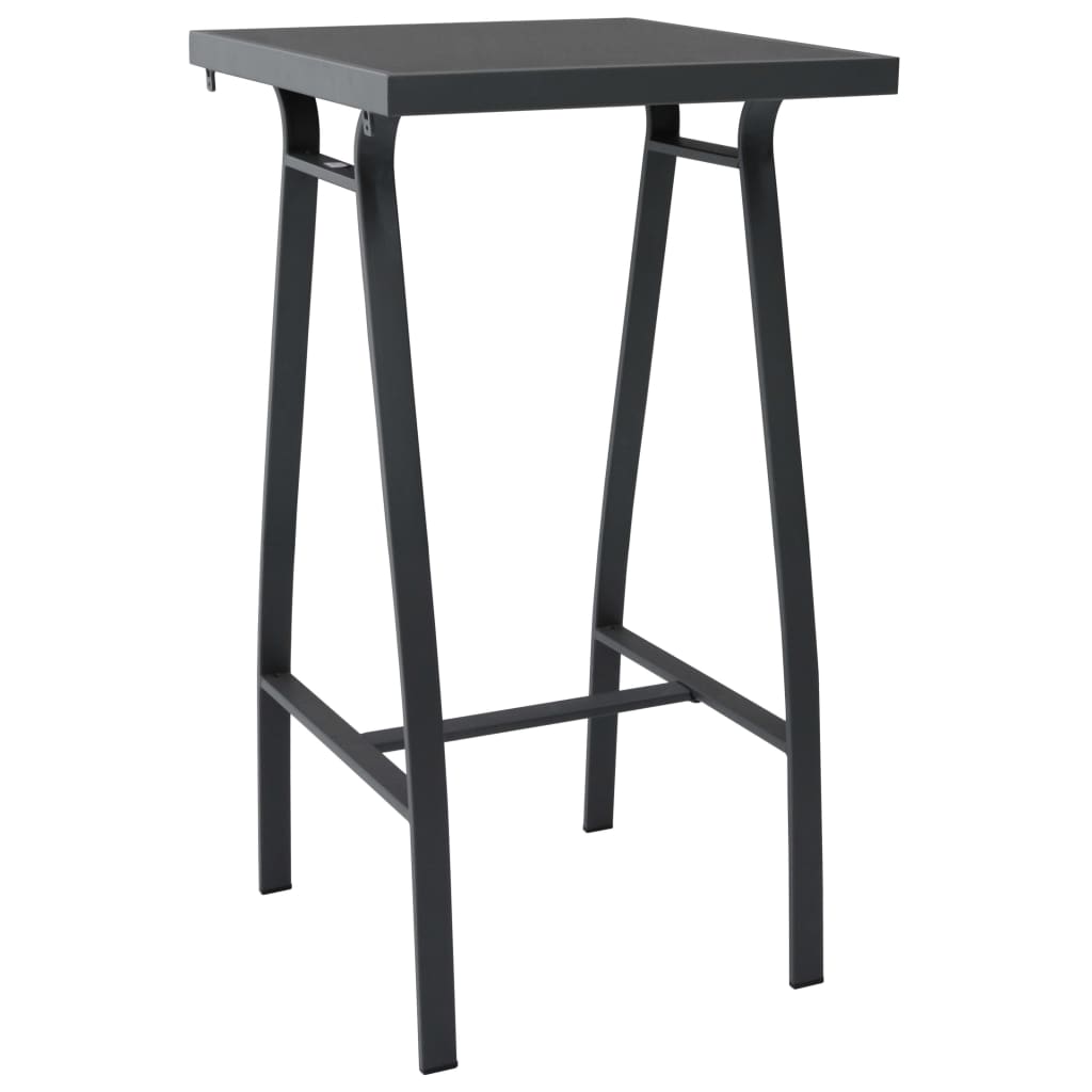 vidaXL 3-Piece Garden Bar Set Black