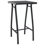 vidaXL 3-Piece Garden Bar Set Black