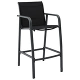 vidaXL 3-Piece Garden Bar Set Black