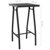vidaXL 3-Piece Garden Bar Set Black