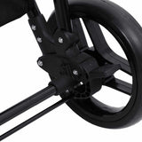 vidaXL Kinderwagen 3-in-1 staal lichtgrijs en zwart