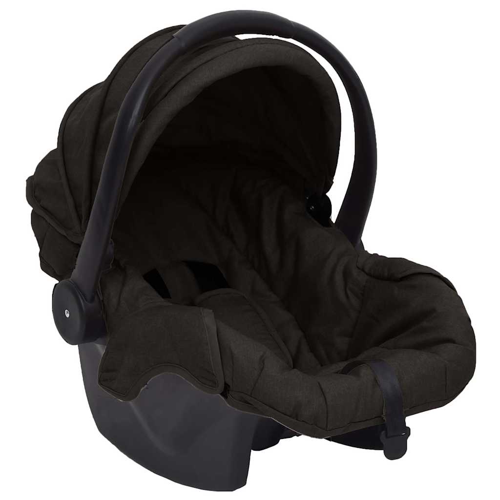 vidaXL Kinderwagen 3-in-1 staal lichtgrijs en zwart