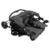 vidaXL Double Stroller Steel Light Grey