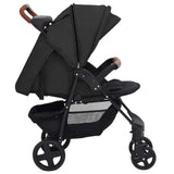 vidaXL 2-in-1 Steel Stroller Light Grey