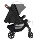 vidaXL 2-in-1 Steel Stroller Light Grey