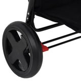 vidaXL 2-in-1 Steel Stroller Light Grey