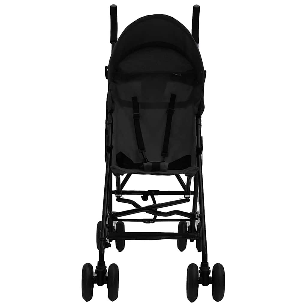 vidaXL Kids' Buggy Steel Light Grey and Black