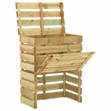 vidaXL Tuincompostbakken 2 st 80x50x100 cm geïmpregneerd grenenhout