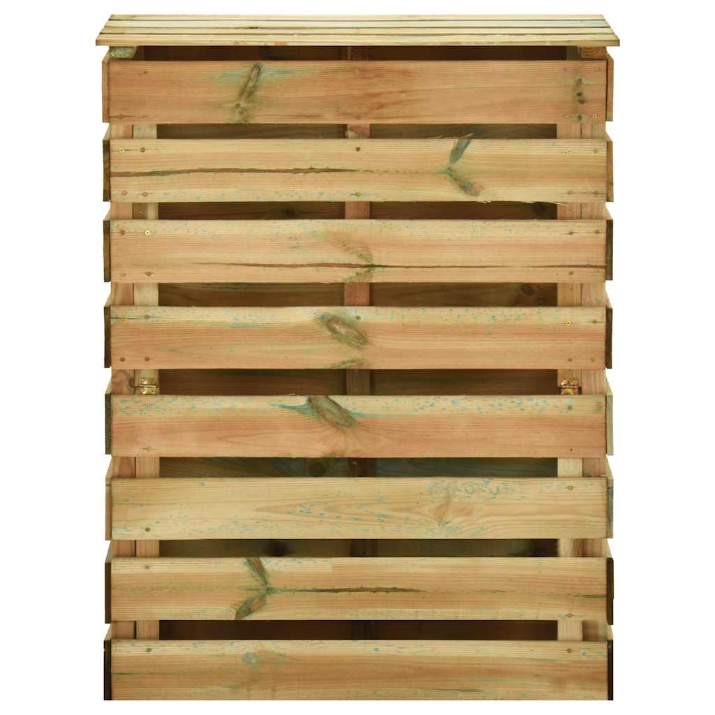 vidaXL Tuincompostbakken 2 st 80x50x100 cm geïmpregneerd grenenhout