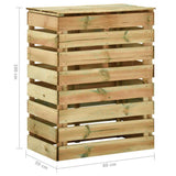 vidaXL Tuincompostbakken 2 st 80x50x100 cm geïmpregneerd grenenhout