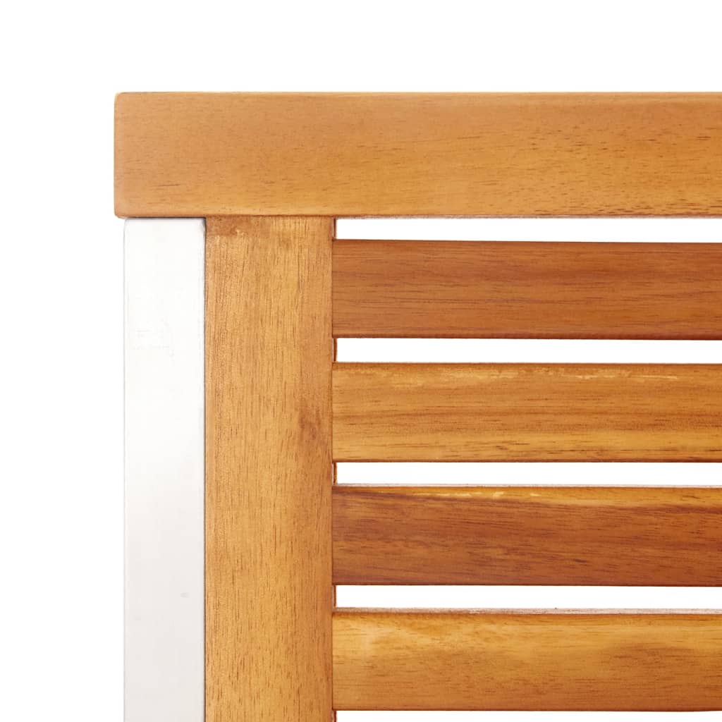 vidaXL Garden chairs 4 pcs solid acacia wood and stainless steel