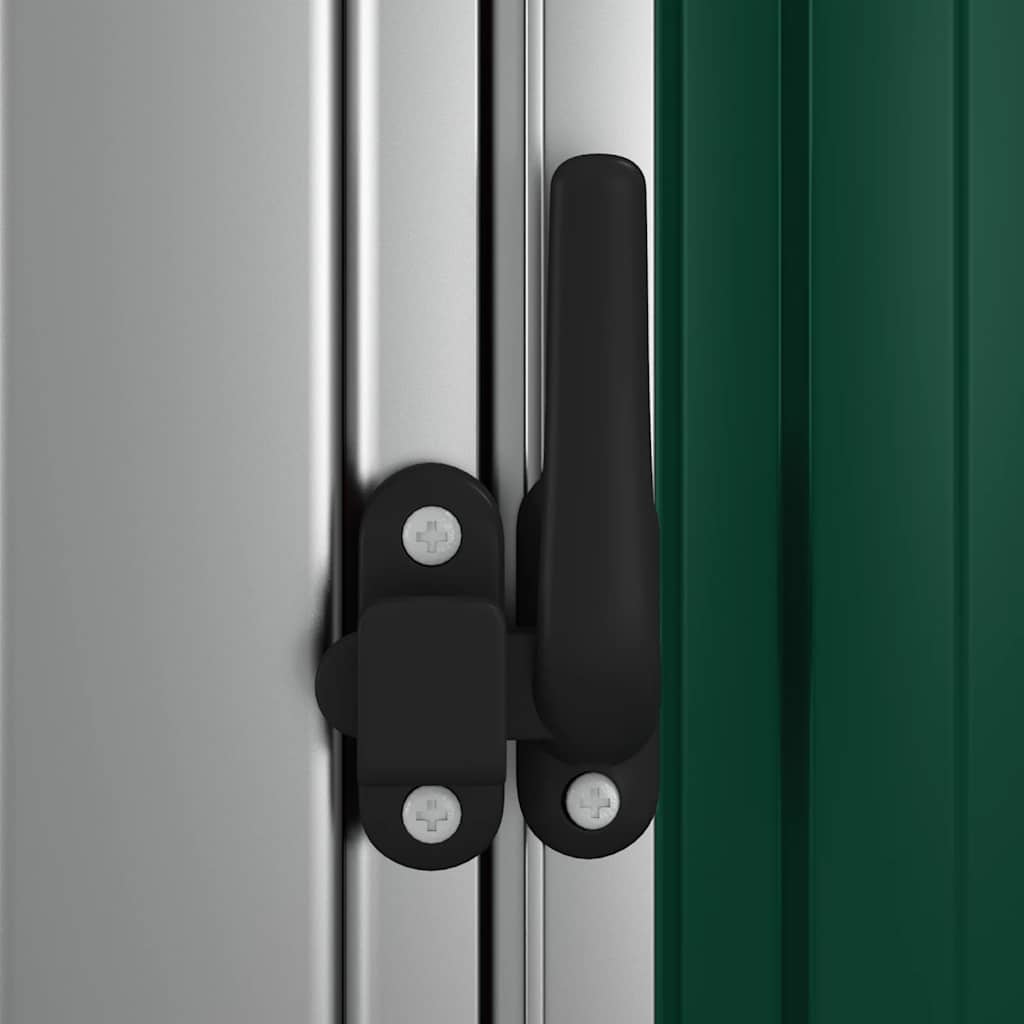 vidaXL Tuinhuis Groen 118,5x97x209,5 cm Gegalvaniseerd Staal