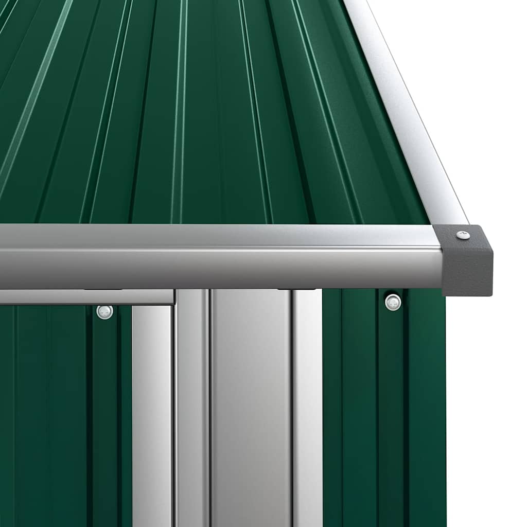 vidaXL Tuinhuis Groen 118,5x97x209,5 cm Gegalvaniseerd Staal