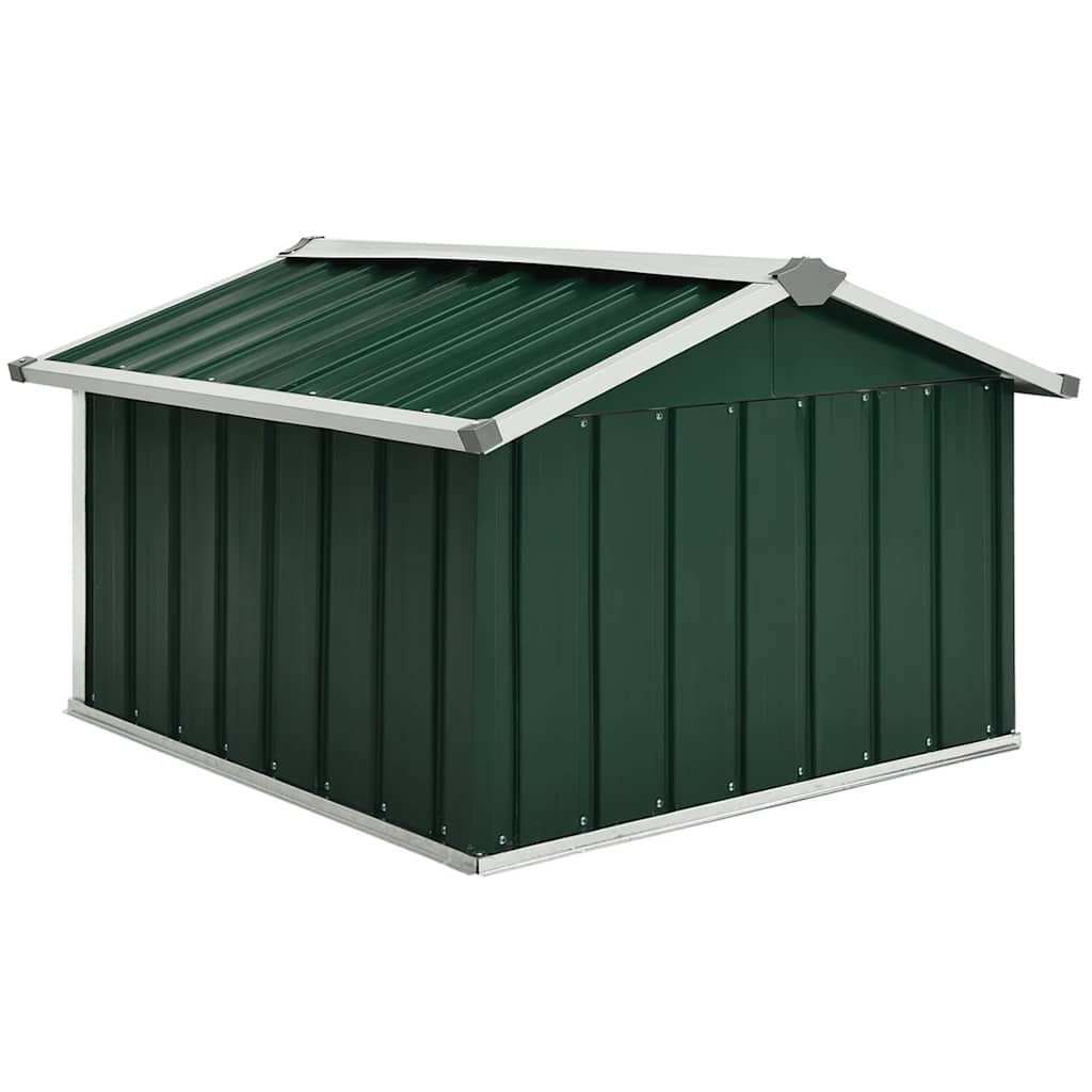 vidaXL Overkapping voor robotmaaier 92x97x63 cm staal groen