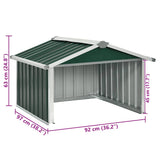 vidaXL Overkapping voor robotmaaier 92x97x63 cm staal groen