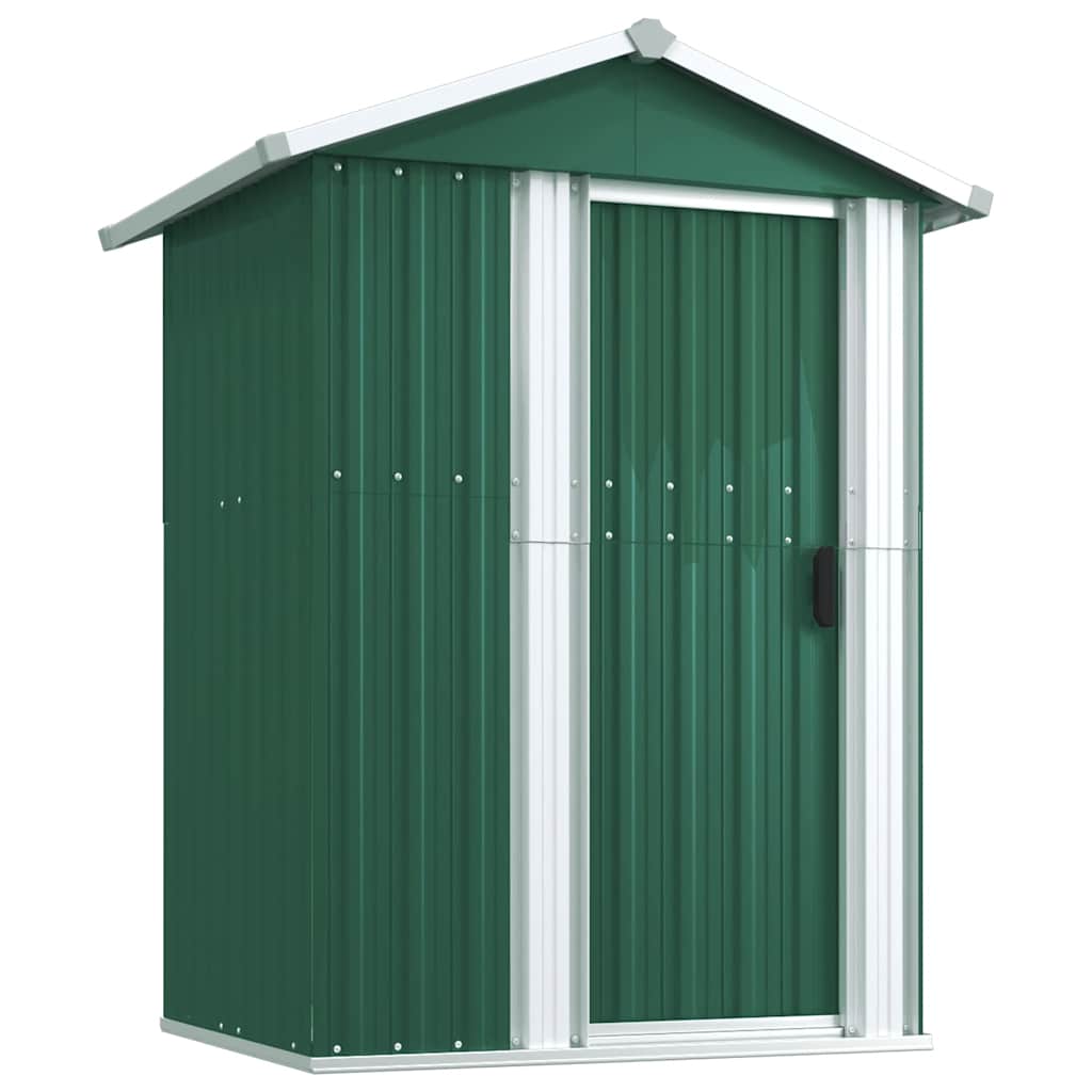 vidaXL Tuinschuur 126x97,5x177 cm gegalvaniseerd staal groen