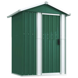 vidaXL Tuinschuur 126x97,5x177 cm gegalvaniseerd staal groen