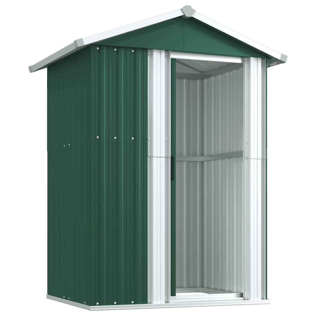 vidaXL Tuinschuur 126x97,5x177 cm gegalvaniseerd staal groen
