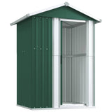 vidaXL Tuinschuur 126x97,5x177 cm gegalvaniseerd staal groen