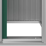 vidaXL Tuinschuur 126x97,5x177 cm gegalvaniseerd staal groen