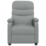 vidaXL Electric Massage Chair Fabric Light Grey
