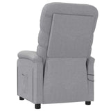 vidaXL Electric Massage Chair Fabric Light Grey