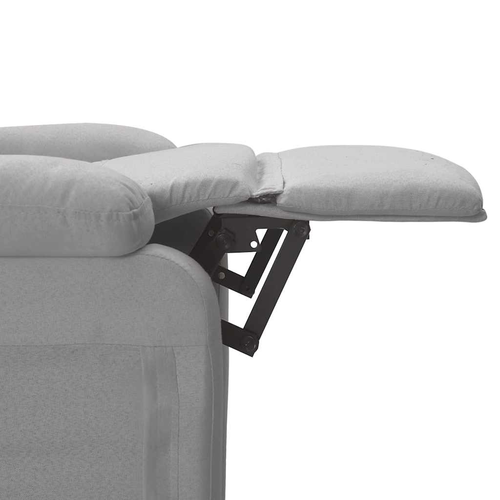vidaXL Electric Massage Chair Fabric Light Grey