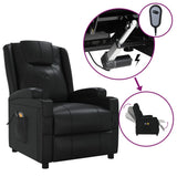 vidaXL Electric massage chair artificial leather black
