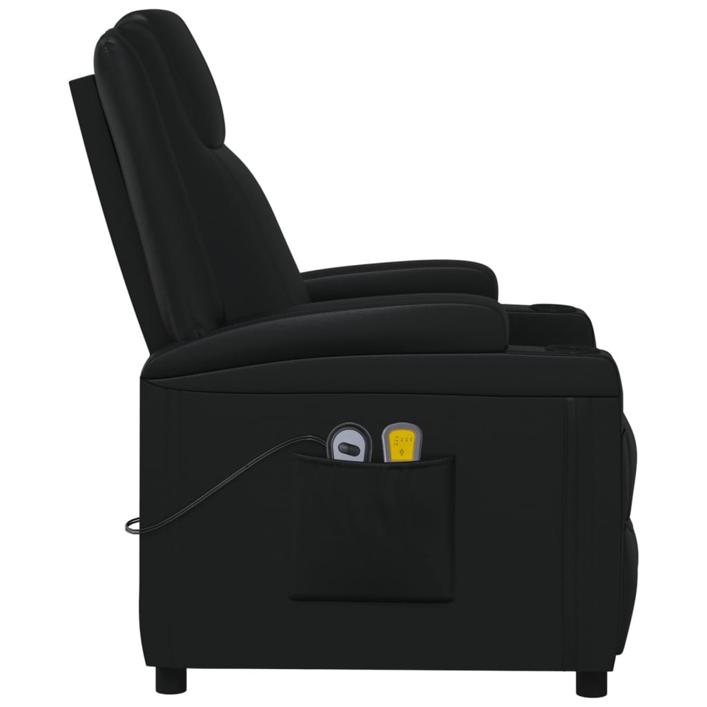 vidaXL Electric massage chair artificial leather black