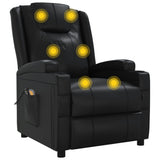 vidaXL Electric massage chair artificial leather black