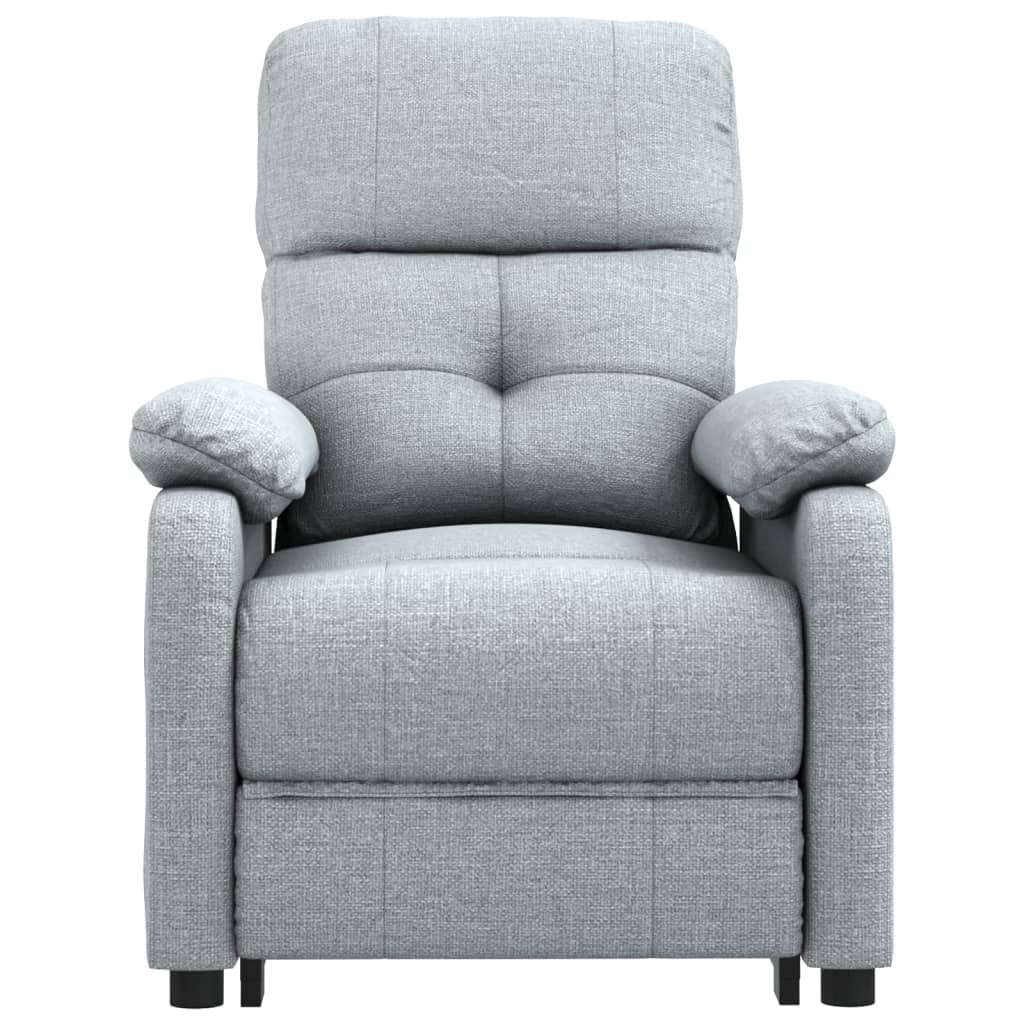 vidaXL Fauteuil elektrisch verstelbaar stof lichtgrijs