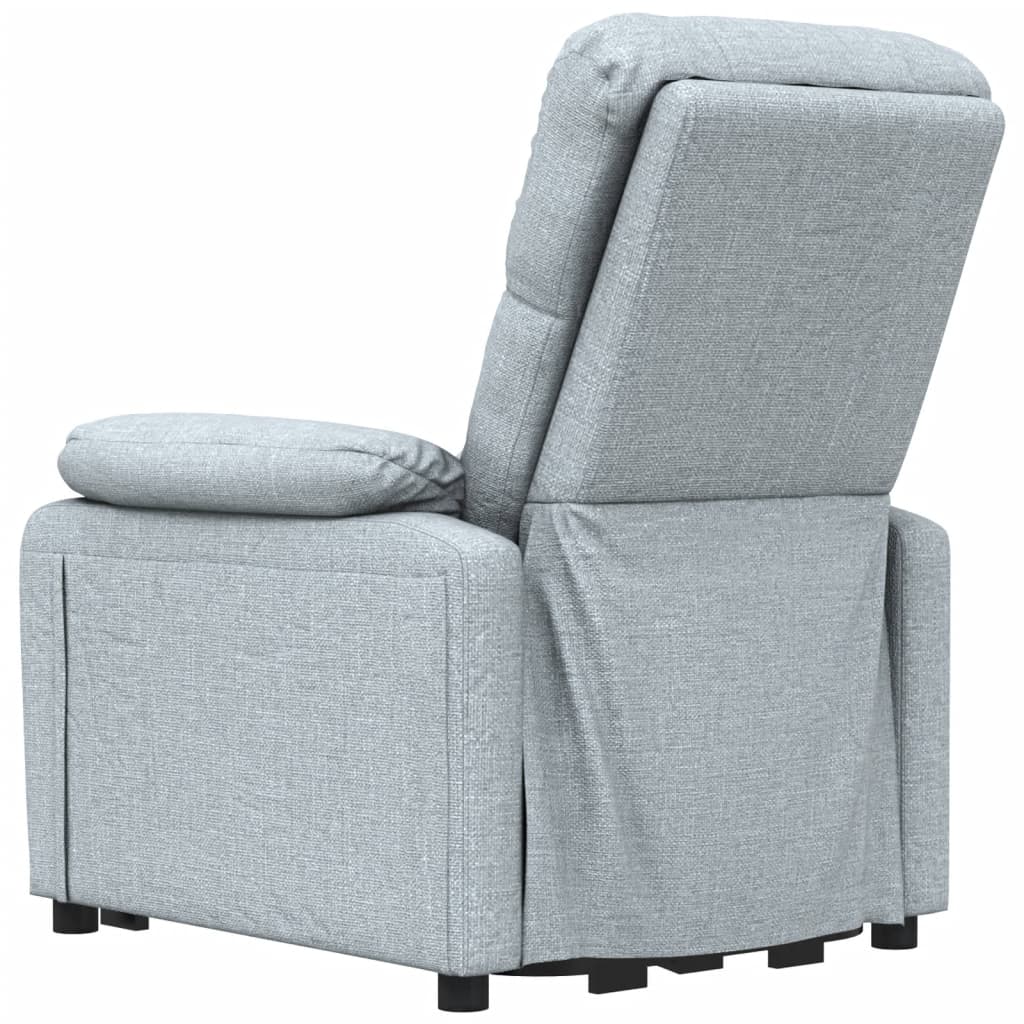 vidaXL Fauteuil elektrisch verstelbaar stof lichtgrijs
