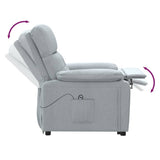 vidaXL Fauteuil elektrisch verstelbaar stof lichtgrijs