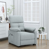 vidaXL Fauteuil elektrisch verstelbaar stof lichtgrijs