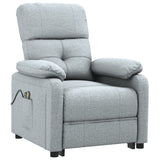 vidaXL Electric Massage Chair Fabric Light Grey